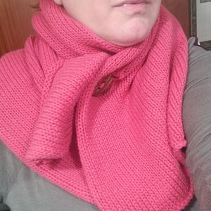 NWT Fuschia Pink Wrap Scarf Jabot multi - function / style